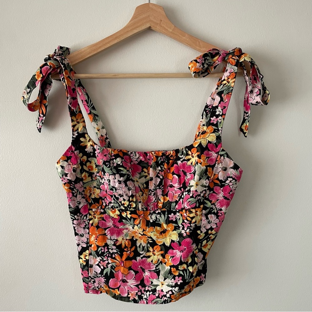 Cottagecore Square Neck Floral Tank Dynamite Small